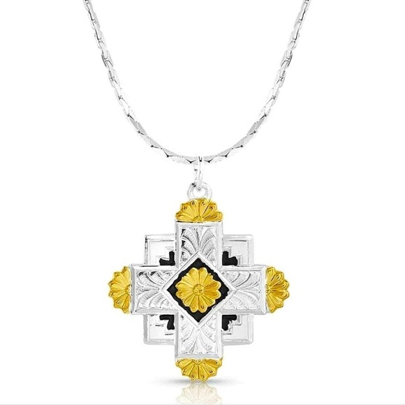 Montana Silversmiths Fine Silver Western Cross Necklace Retail $70 - NEW - Picture 5 of 9